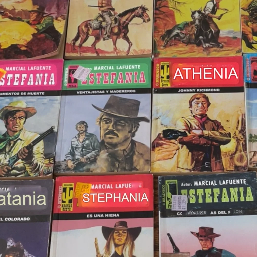 Vintage Marcial Lafuente Estefanía Western Paperback Book Lot - Colorful Covers - Picture 3 of 3